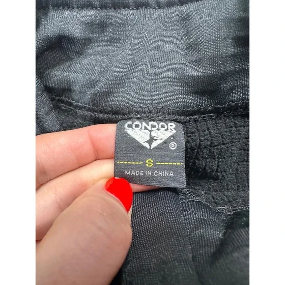 Condor Mens Pullover Quarter Zip Long Sleeve Performance Fleece Top Black Size S - Picture 3 of 3